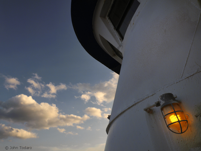 ship lantern at dusk