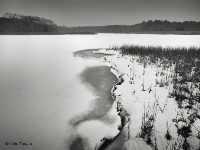 mid winter, alewife pond