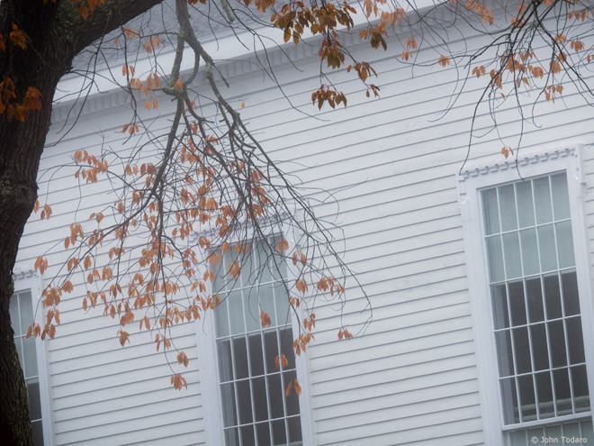 autumn windows - old whaler's church